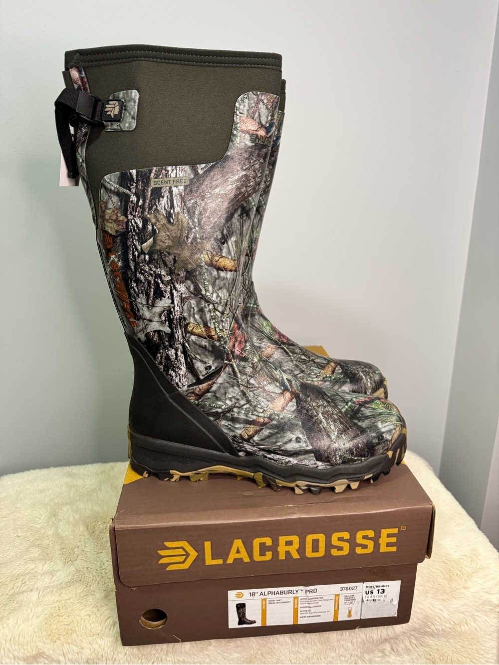 LaCrosse AlphaBurly Pro Hunting Boots for Men - Mossy Oak Break-Up Country